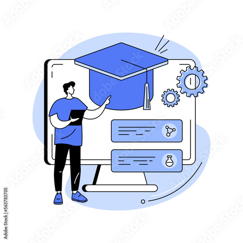 Learning management system abstract concept vector illustration.