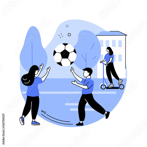 After school activities abstract concept vector illustration.