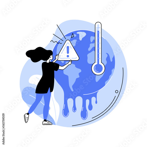 Global warming abstract concept vector illustration.