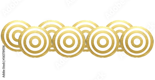 golden painting round wave for pattern asian style png.