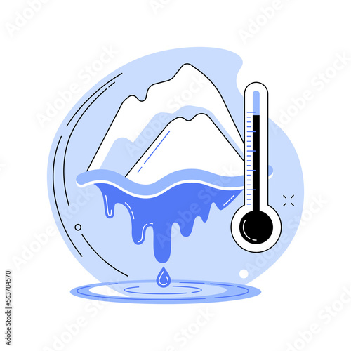 Climate change abstract concept vector illustration.