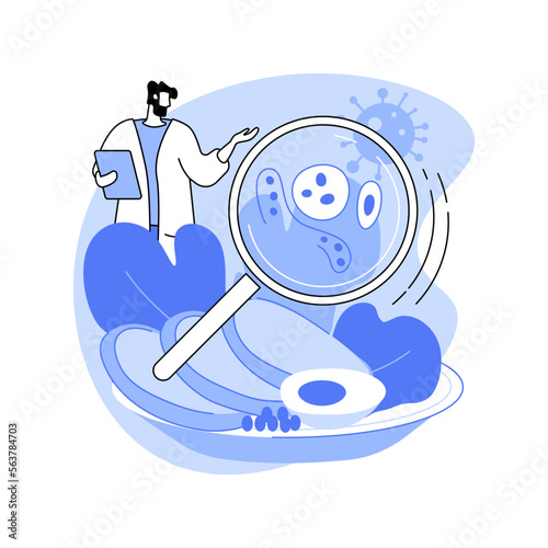 Food contamination abstract concept vector illustration.