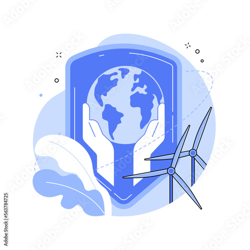 Resources protection abstract concept vector illustration.