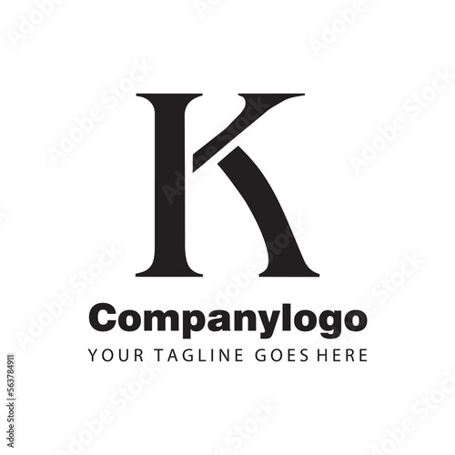 luxury letter k for logo company design