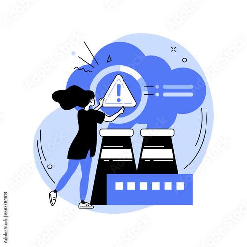 Air quality control abstract concept vector illustration.