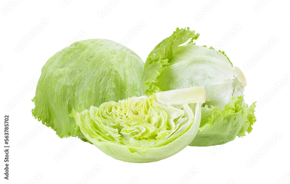 Green Iceberg lettuce on transparent png Green Iceberg lettuce on transparent png