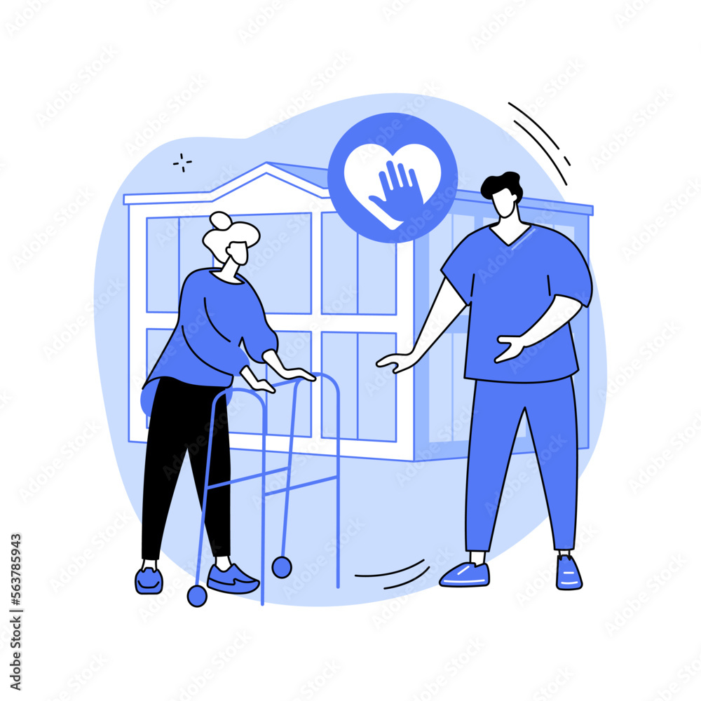 Care for the elderly abstract concept vector illustration. Care for the elderly abstract concept vector illustration.