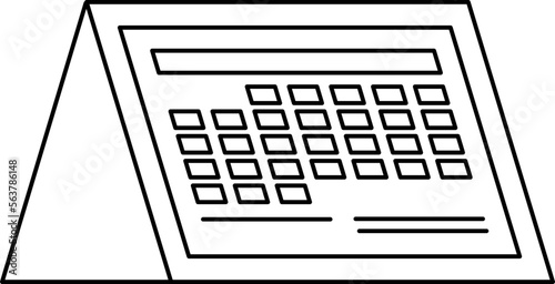 Calendar outline design icon. Simple calendar icon. minimalist calendar icon