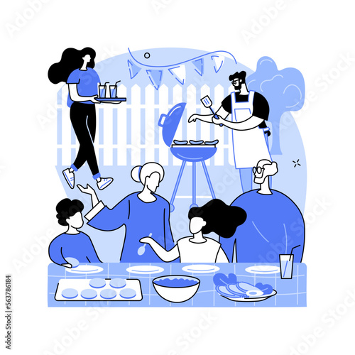 Family tradition abstract concept vector illustration.