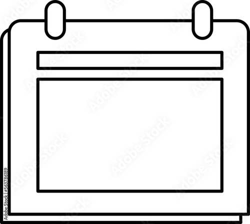 Calendar outline design icon. Simple calendar icon. minimalist calendar icon