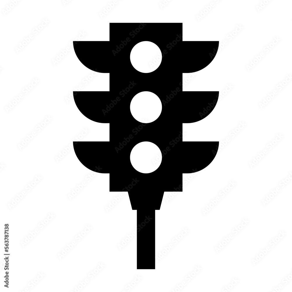 Obraz premium traffic lights glyph icon