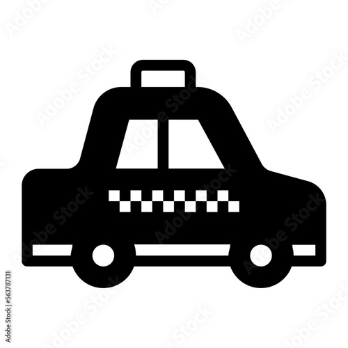 taxi glyph icon