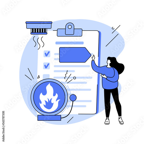 Fire alarm system abstract concept vector illustration.