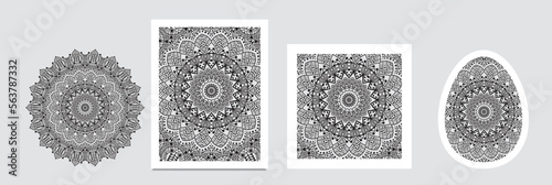 Mandala, abstract tibetan flower background. Indian medallion pattern. Vintage bohemian design