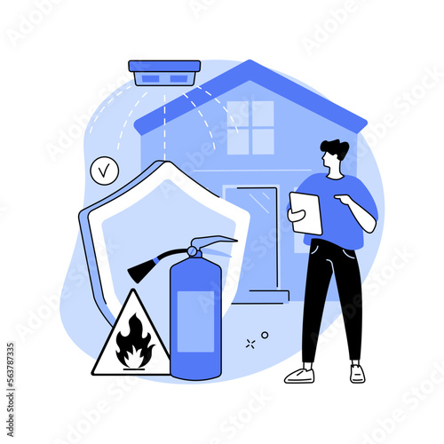 Fire protection abstract concept vector illustration.