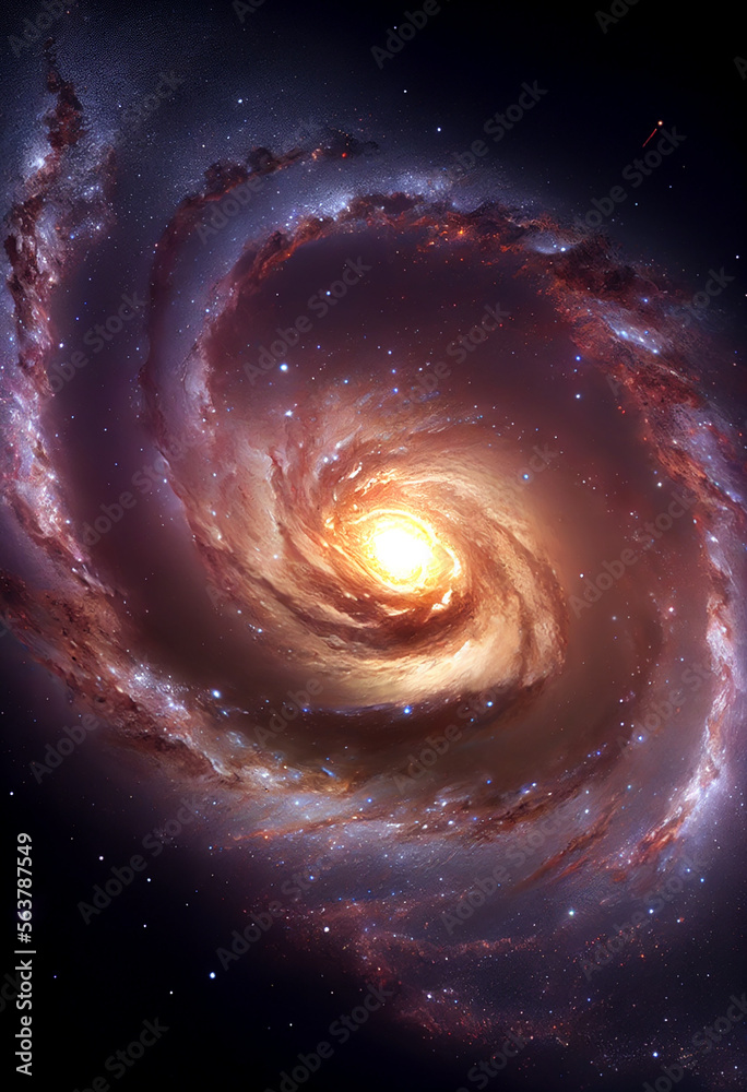 Obraz premium beautiful bright light of the galaxy universe. wallpaper background. 