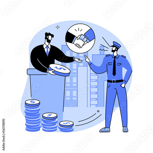 Political corruption abstract concept vector illustration.
