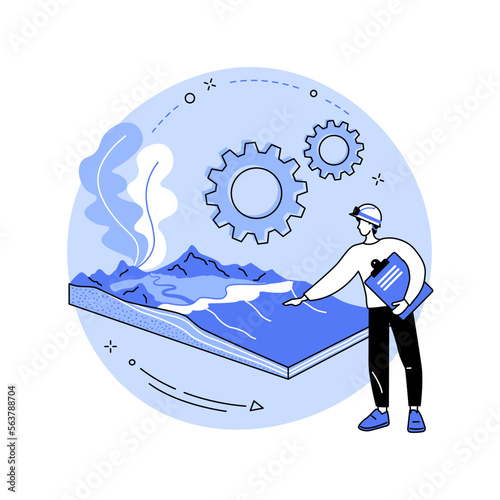 Geomorphology abstract concept vector illustration.
