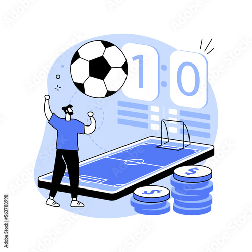 Sports betting abstract concept vector illustration.