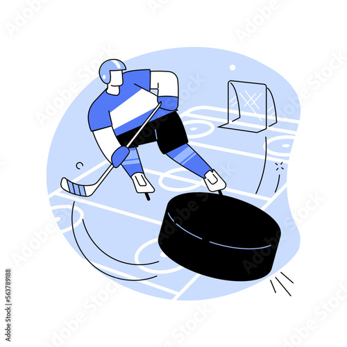 Ice Hockey abstract concept vector illustration.