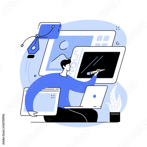 Graphic design abstract concept vector illustration.