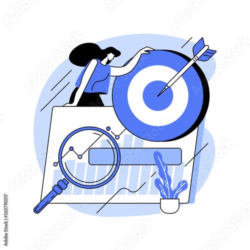 Data driven marketing abstract concept vector illustration.