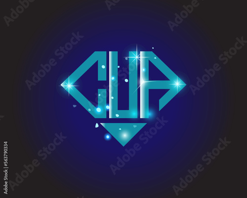 CUA Logo letter monogram with diamond shape design template.
