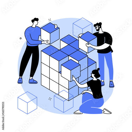 Big data storage abstract concept vector illustration.