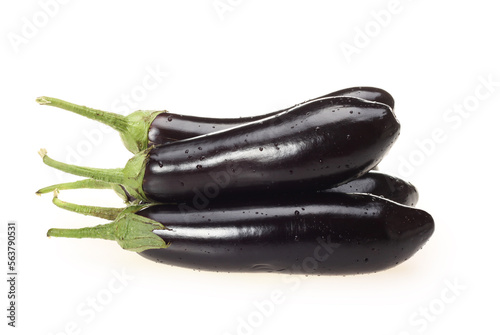 eggplants isolated on white background