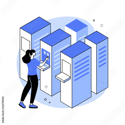 Data center abstract concept vector illustration.