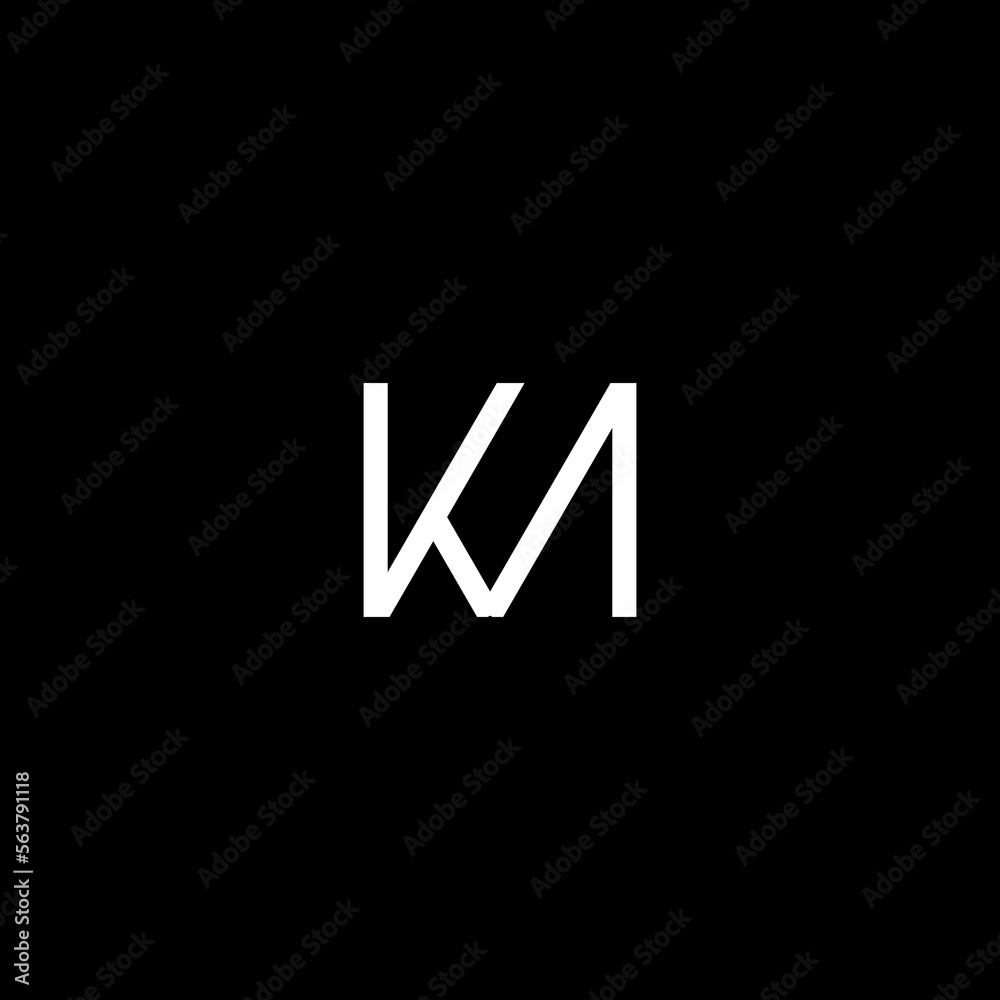 KM initial monogram vector icon illustration KM initial monogram vector icon illustration