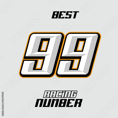 Vector Racing Number Template 99