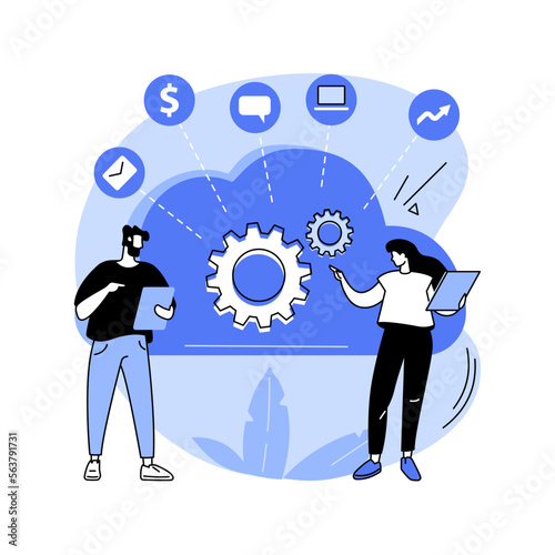 Cloud management abstract concept vector illustration.