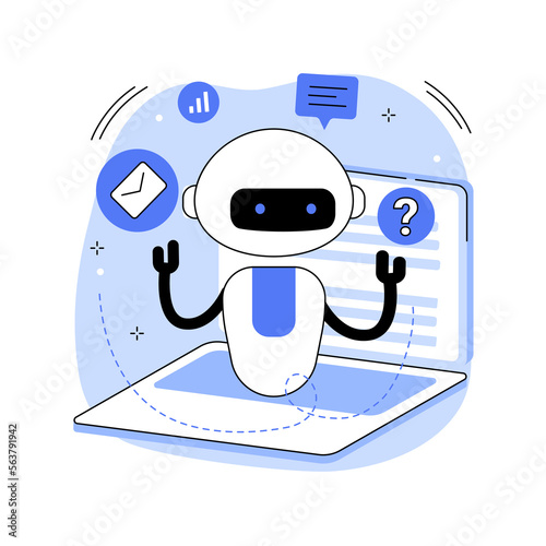 Chatbot Artificial Intelligence abstract concept vector illustration.