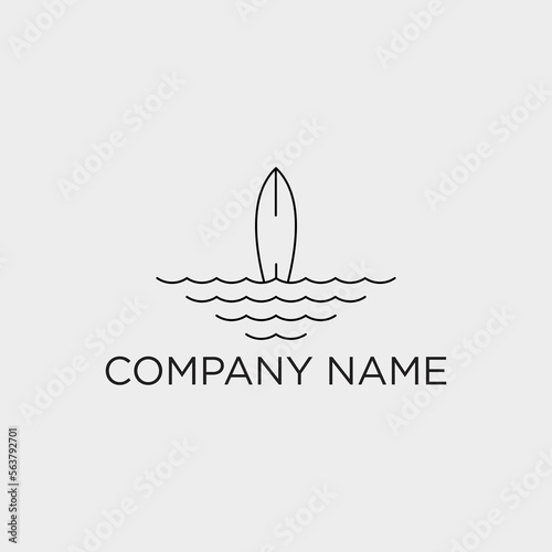 surf vintage logo vector, travel logo inspiration