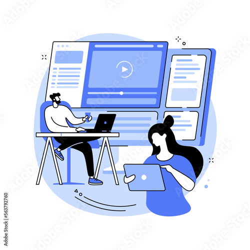 Packaged software abstract concept vector illustration.
