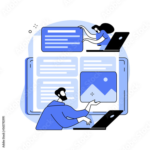 Shared document abstract concept vector illustration.