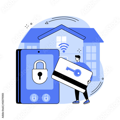 Access control system abstract concept vector illustration.