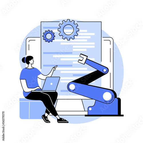 Open automation architecture abstract concept vector illustration.