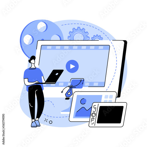 Motion graphic design abstract concept vector illustration.
