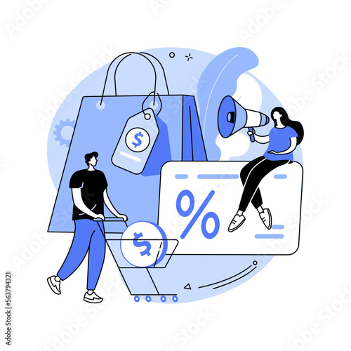 Discount and loyalty card abstract concept vector illustration.