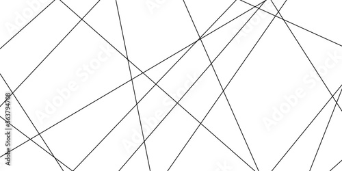 Abstract white background with black lines. Modern and geometric pattern with Design print for illustration, texture, textile, wallpaper, background and diagonal black background . 