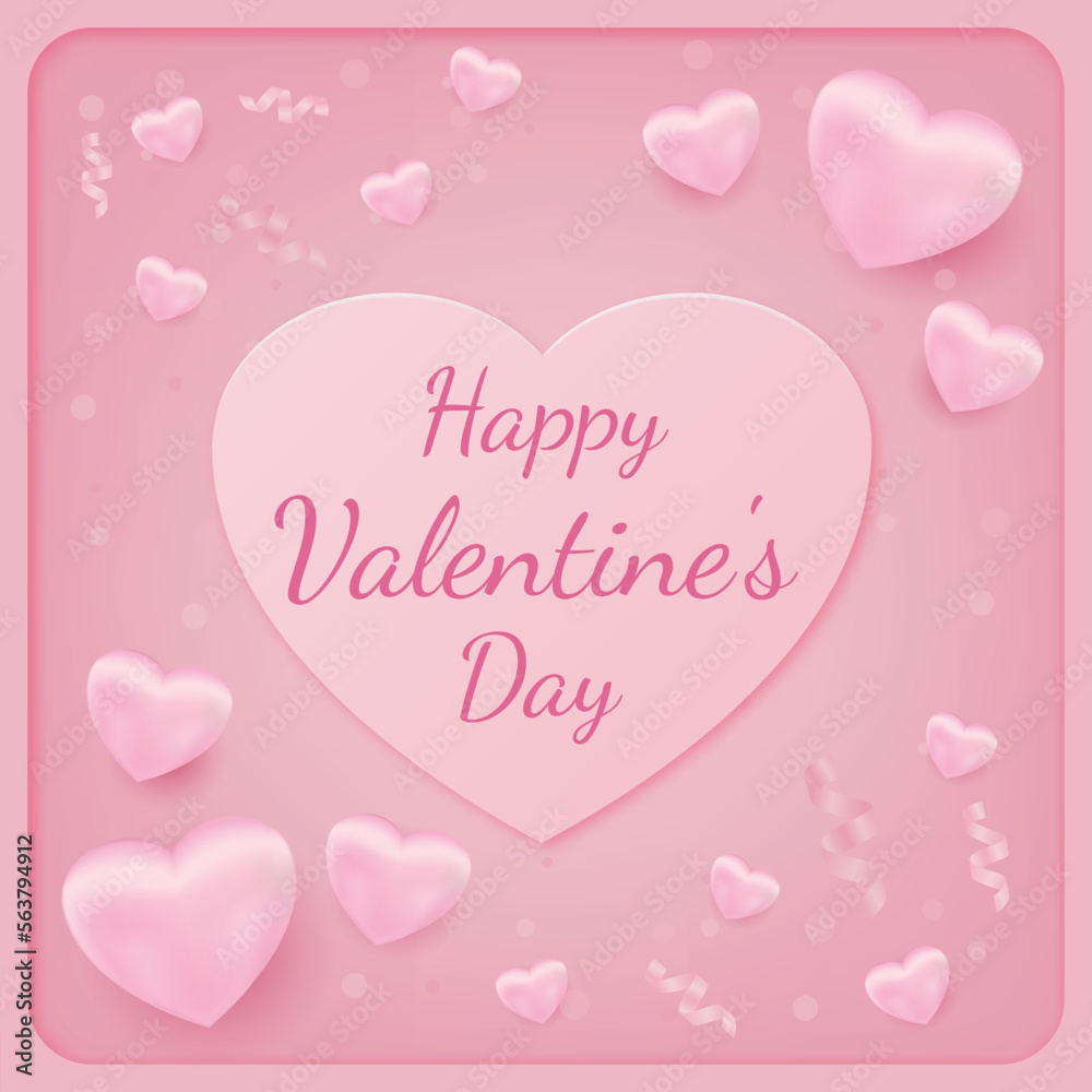 concept of love valentine day with pink heart 3d vector paper cut style background. podium or stage banner love valentine day with pink heart vector paper cut style background. pink, heart, 3d paper