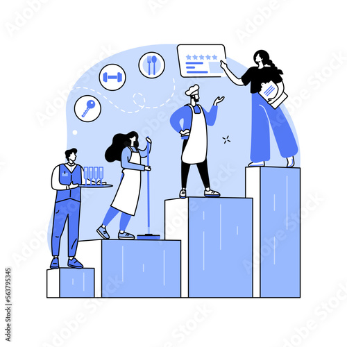 Hospitality courses abstract concept vector illustration.