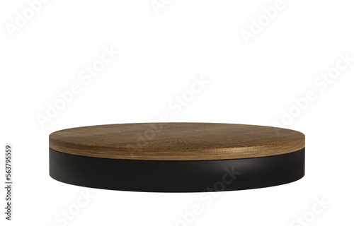 3d wooden stage podium.