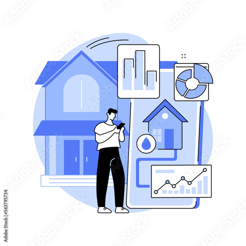 Water contamination detection system abstract concept vector illustration.