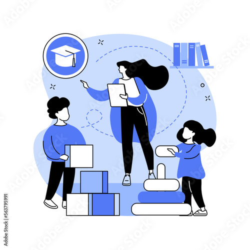 Early education abstract concept vector illustration.