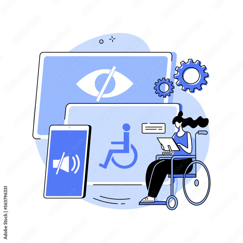 Tableau sur toile Electronic accessibility abstract concept vector illustration.