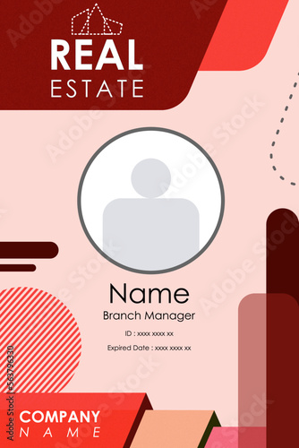 red id card template marketing for marketing products