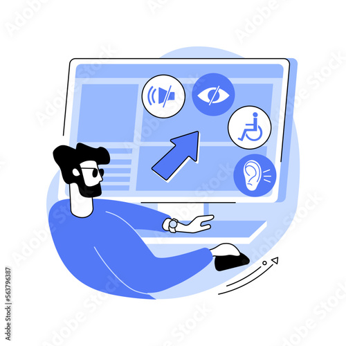 Web accessibility program abstract concept vector illustration.